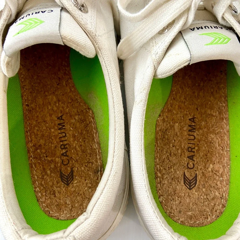 Cariuma OCA Low Off White Canvas‎ Low Top Lace Up Sneakers Womens 10